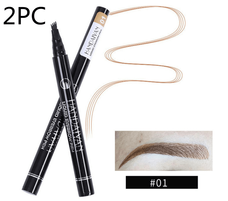 Microblading Eyebrow Pencil Waterproof Fork Tip Tattoo Pen Tinted Fine Sketch Eye Brow Pencils Long Lasting Eyebrows - Nioor