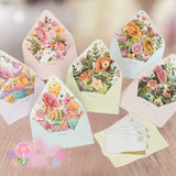 Middle Blossom 3D Blessing Greeting Card Envelope - Nioor