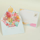 Middle Blossom 3D Blessing Greeting Card Envelope - Nioor