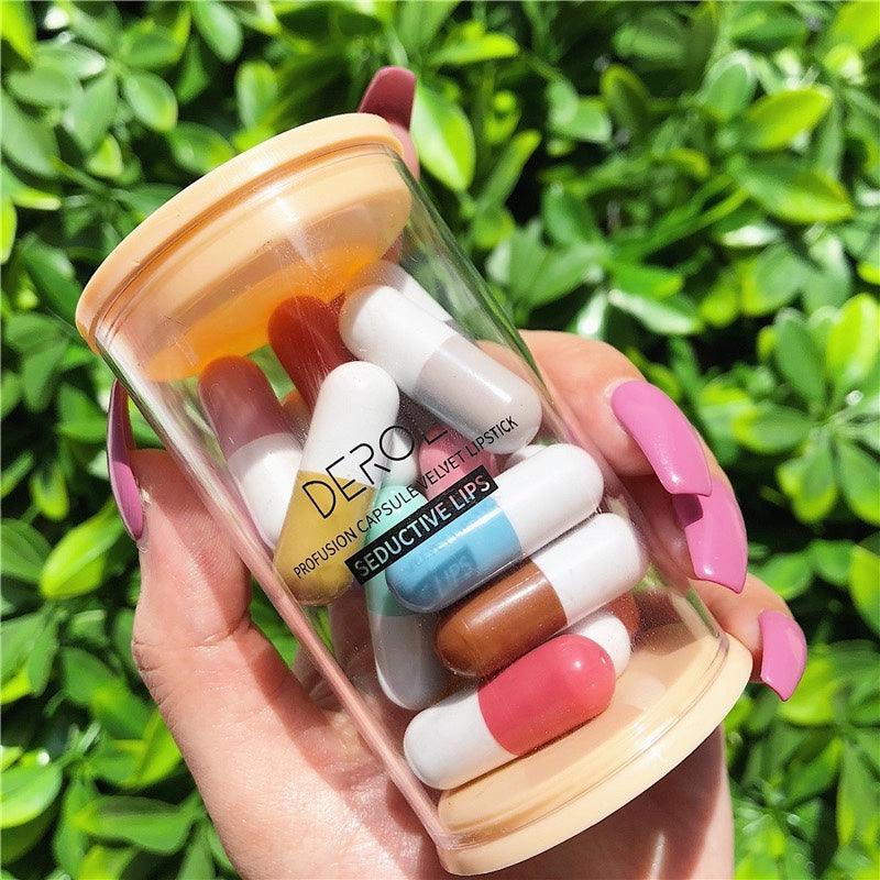 Mini Capsule Lipstick Velvet Canned Pills Student Make Up 16pcs - Nioor