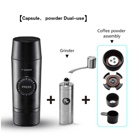 Mini Espresso Coffee Maker Portable Rechargeable Mech - Nioor