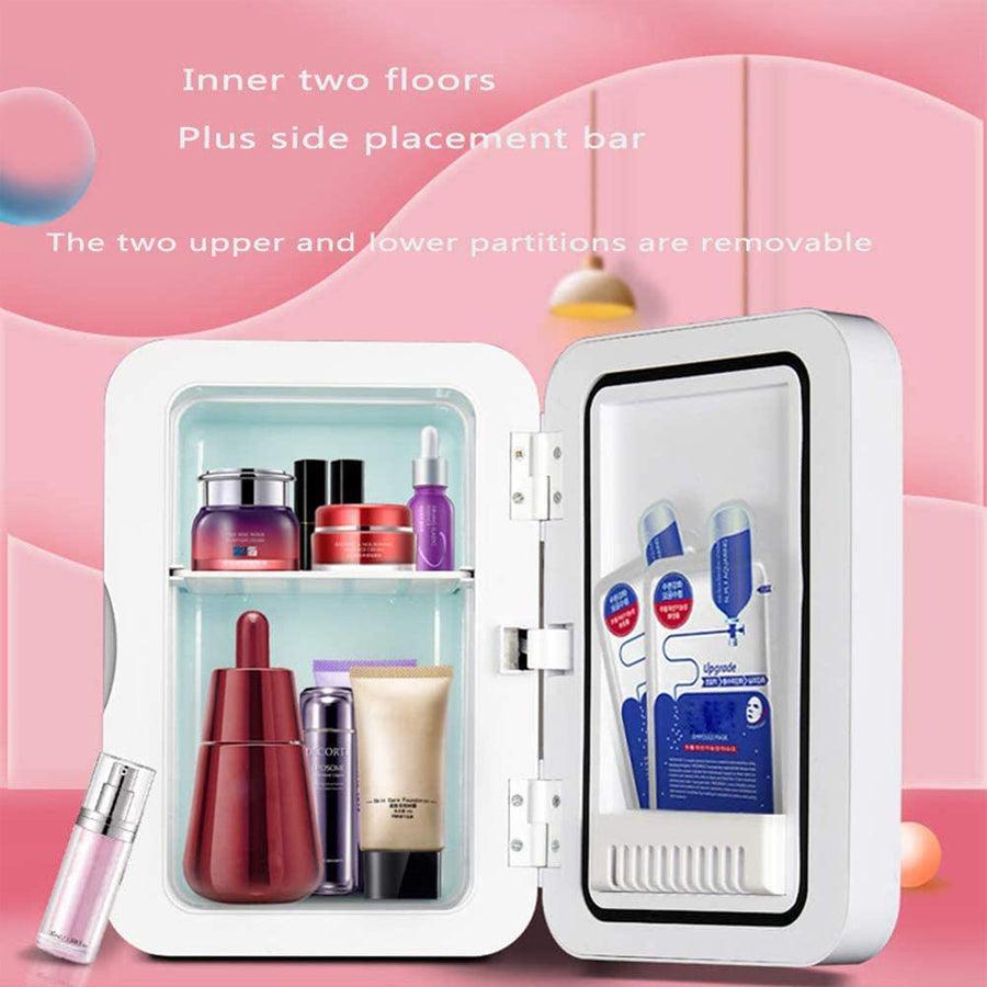 Mini Makeup Fridge Portable Cosmetic Refrigerator Cooler and Warmer Freezer for Perfume Beauty Skincare Products - Nioor