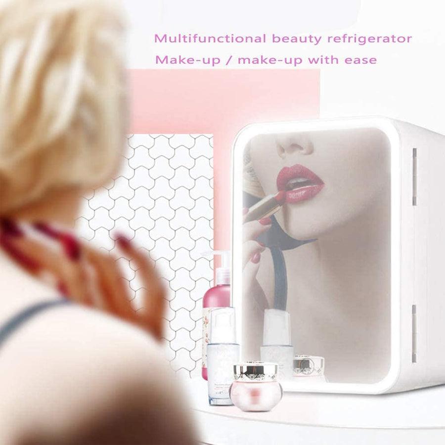 Mini Makeup Fridge Portable Cosmetic Refrigerator Cooler and Warmer Freezer for Perfume Beauty Skincare Products - Nioor