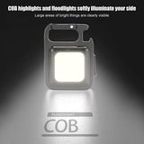 Mini Portable Flashlight Rechargeable Glare COB Keychain Light LED Work Light USB Charge Emergency Lamps Outdoor Camping Light - Nioor