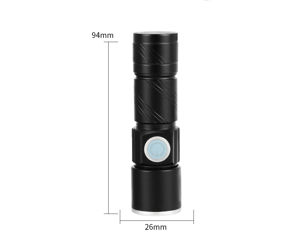 Mini Waterproof Rechargeable LED Flashlight With USB Charging - Nioor