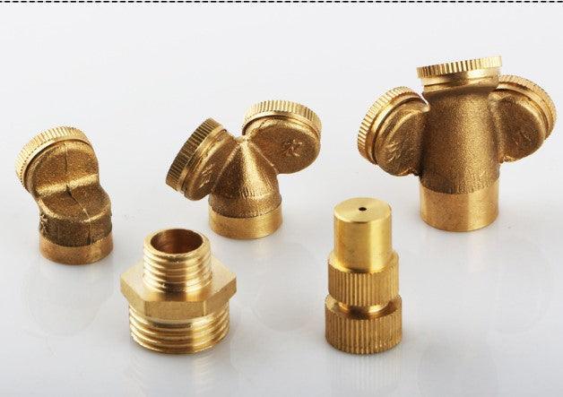 Mist Nozzles Water Spray Nozzle Garden Sprinkler Adjustable Spray Nozzle Brass Irrigation Fitting - Nioor