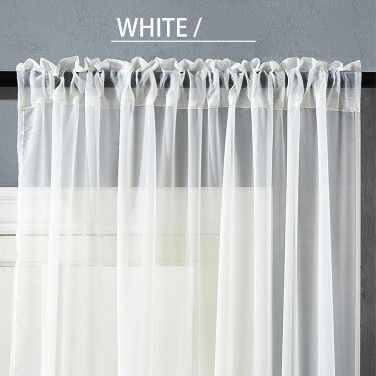 Modern And Simple Pure Color Cotton And Linen Window Screen - Nioor