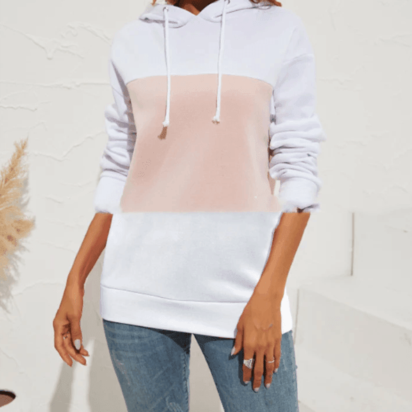 Multi Color Hooded Sweater Long Sleeve - Nioor