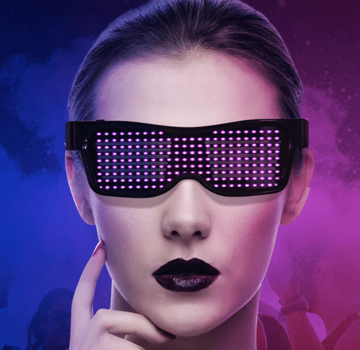 Multicolor Party LED Glasses Dynamic Flashing LED Glasses - Nioor