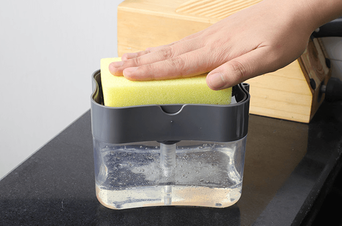 Multifunction Soap Dispenser Sponge Caddy Non-toxic Odorless Dispenser Kitchen Rack Creative Bathroom Washing Soap Storage Box - Nioor