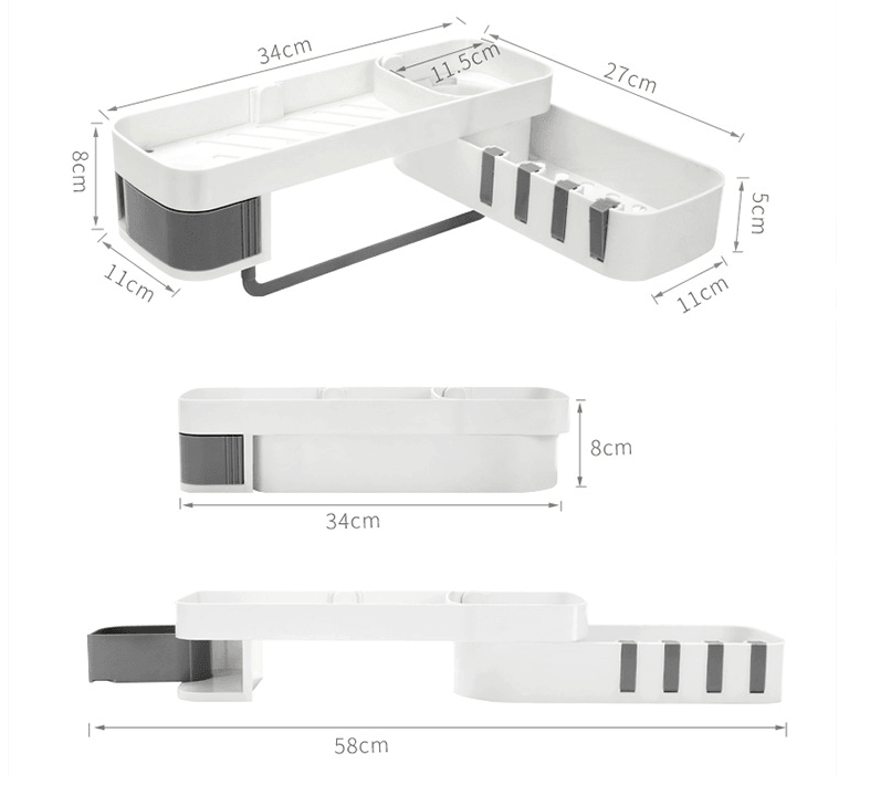 Multifunctional bathroom shelf - Nioor