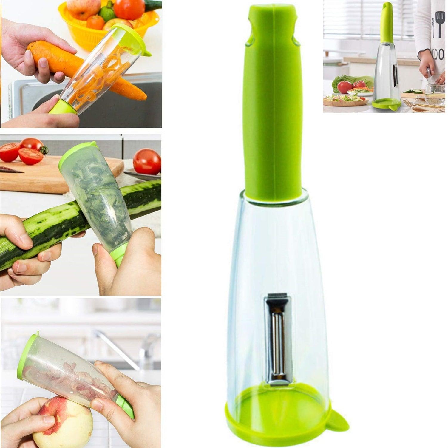 Multifunctional Storage Box Peeler Knife Peeler With Rubbish Bin Slicer Shredder Stainless Steel Vegetable Kitchen Gadgets Tools - Nioor