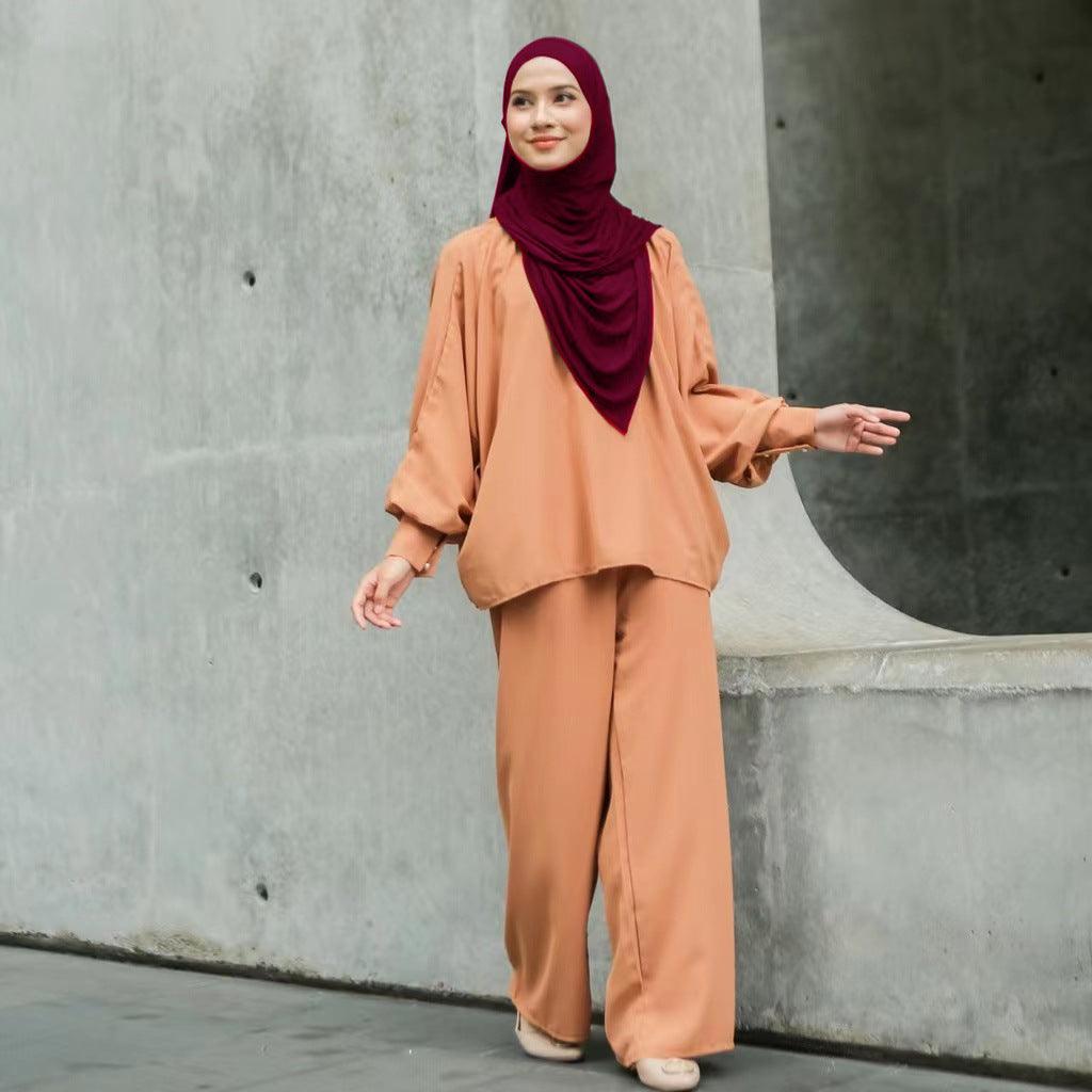 Muslim Loose Leisure Suit Malay Indonesia Two-piece Suit - Nioor