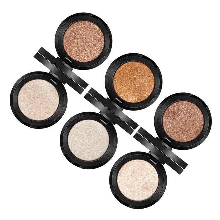 MYS Brand Face Makeup Powder 6 color Waterproof Minerals Shimmer Brightener Contour Glow Kit Bronzer Highlighter Makeup Palettes - Nioor