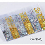 Nail Art Accessories Glitter Sequins Laser Diamond Love Heart Nail Patch - Nioor