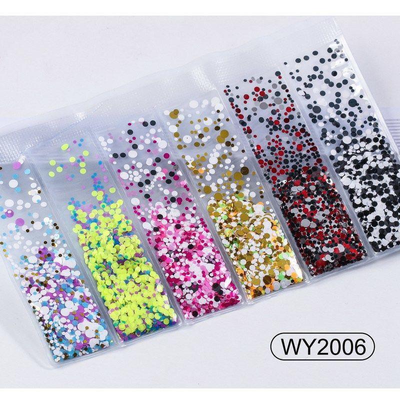 Nail Art Accessories Glitter Sequins Laser Diamond Love Heart Nail Patch - Nioor