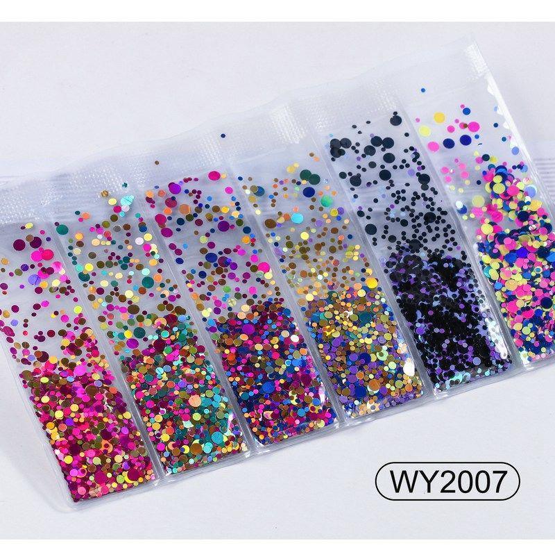 Nail Art Accessories Glitter Sequins Laser Diamond Love Heart Nail Patch - Nioor