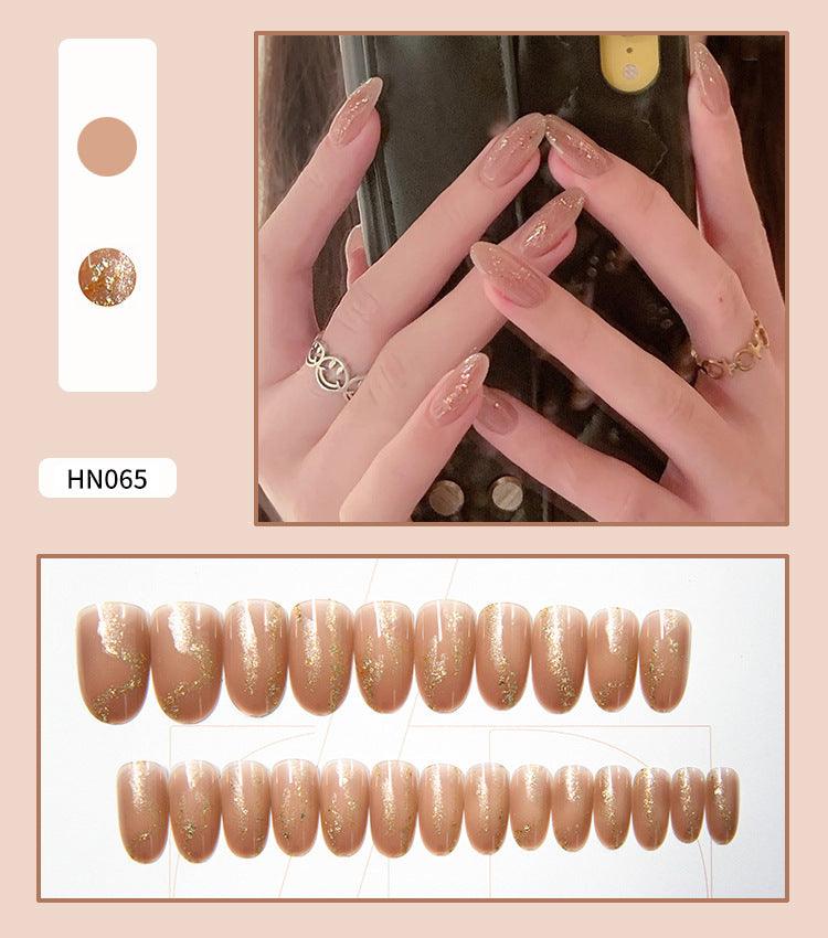 Nail Art Finished Fake Nail Scrub Nail Patch Wearable - Nioor