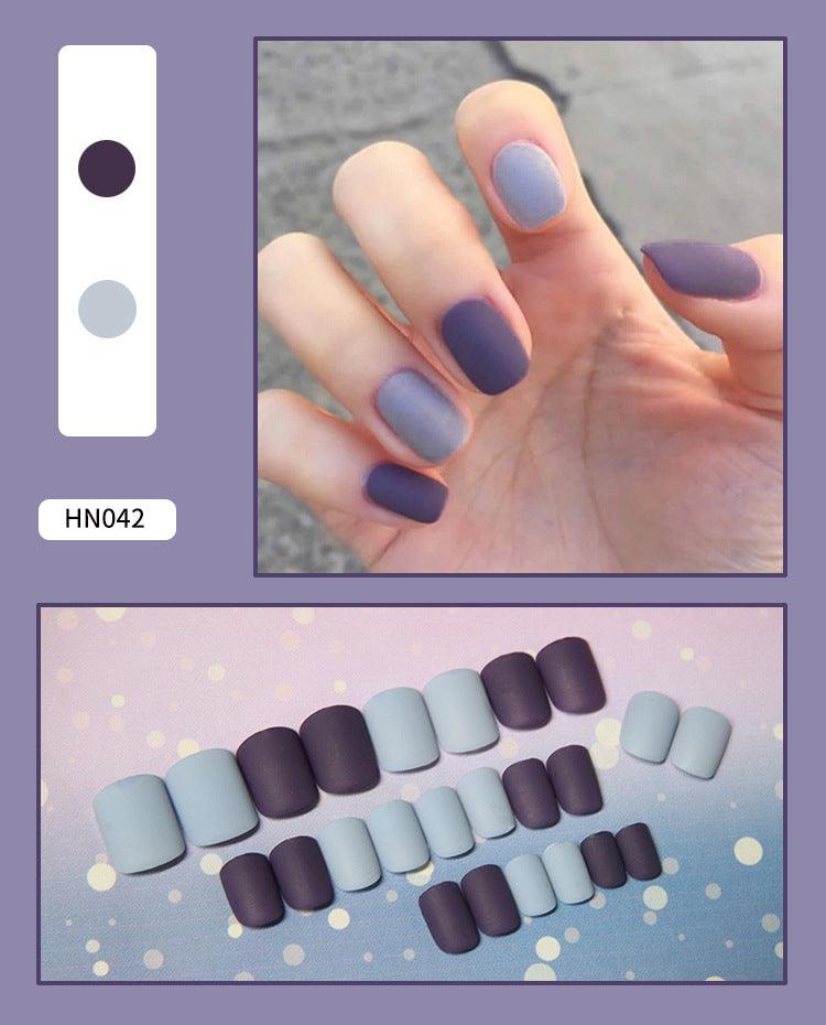 Nail Art Finished Fake Nail Scrub Nail Patch Wearable - Nioor