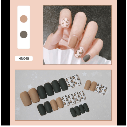 Nail Art Finished Fake Nail Scrub Nail Patch Wearable - Nioor