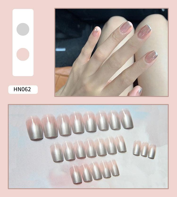 Nail Art Finished Fake Nail Scrub Nail Patch Wearable - Nioor