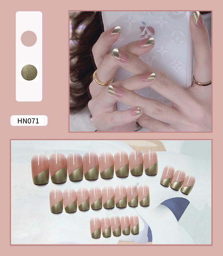 Nail Art Finished Fake Nail Scrub Nail Patch Wearable - Nioor