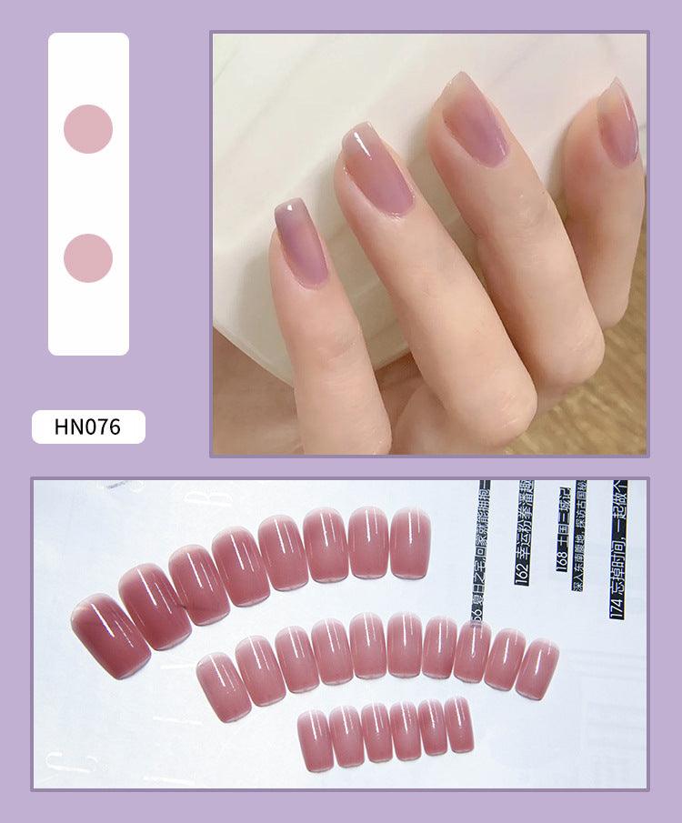 Nail Art Finished Fake Nail Scrub Nail Patch Wearable - Nioor