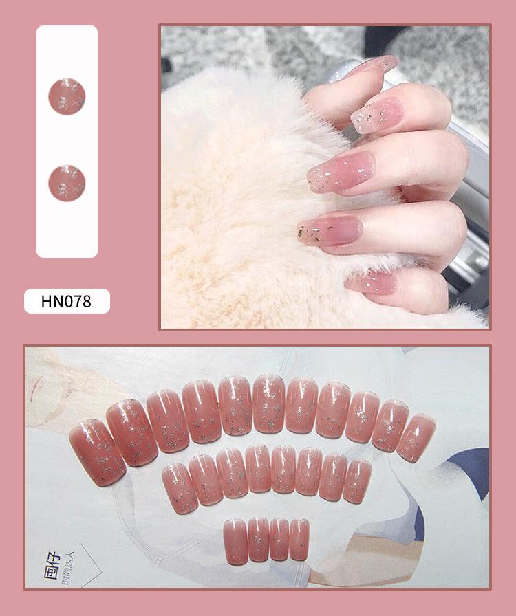 Nail Art Finished Fake Nail Scrub Nail Patch Wearable - Nioor