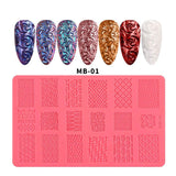 Nail Art Silicone Printing Template Plastic Template 3D Relief - Nioor