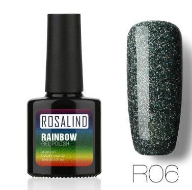 Nail free, long-lasting, non-toxic, nail polish, ROSALIND phototherapy glue, star studded rainbow system. - Nioor