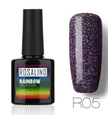 Nail free, long-lasting, non-toxic, nail polish, ROSALIND phototherapy glue, star studded rainbow system. - Nioor