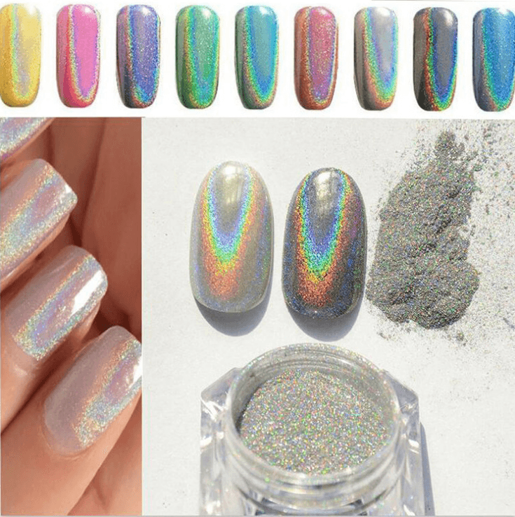 Nail Rainbow Powder Laser Mirror Powder - Nioor