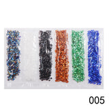 Nail Supplies, Diamond Glass Fragments, Gold And Silver Broken Glass Nails - Nioor