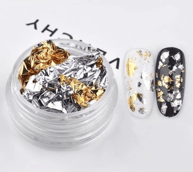 Nail tin foil fragment nail jewelry - Nioor