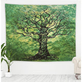 Nature Wall Tapestry Tree Forest Starry Sky Psychedelic Carpet Wall Cloth Tapestries Sunset Hippie Tree Landscape Home Decor - Nioor