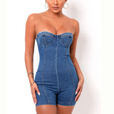 NBack Tube Top Suspender Jumpsuit Jumpsuit - Nioor