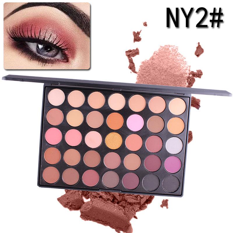 New 35 Colors of Shimmer Matte Shadow Eyeshadow Palette - The Palette B - Nioor