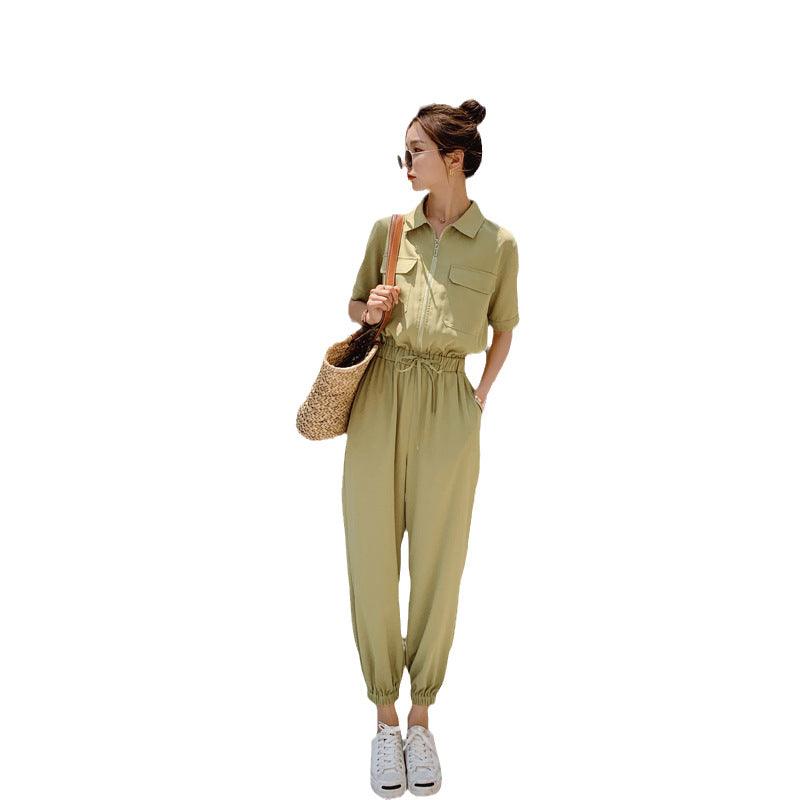 New Drape, Loose, High-waisted, Thin, Long-legged Casual Jumpsuit - Nioor