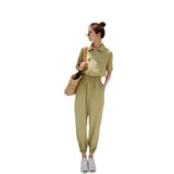 New Drape, Loose, High-waisted, Thin, Long-legged Casual Jumpsuit - Nioor