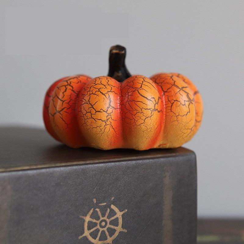 New Halloween Pumpkin Lantern Simulation Pumpkin LED Candle Lamp Resin Luminous Pumpkin - Nioor