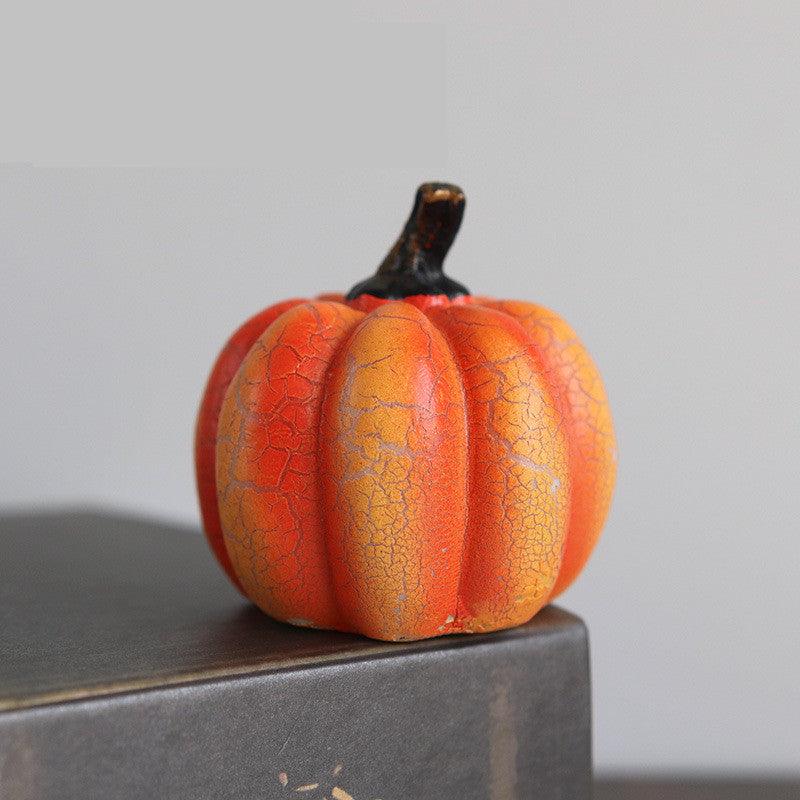 New Halloween Pumpkin Lantern Simulation Pumpkin LED Candle Lamp Resin Luminous Pumpkin - Nioor