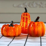 New Halloween Pumpkin Lantern Simulation Pumpkin LED Candle Lamp Resin Luminous Pumpkin - Nioor