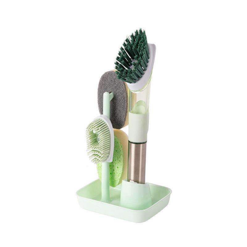 New Multifunctional Dish Brush Household Kitchen Oily Sponge Long Handle Cleaning Brush - Nioor