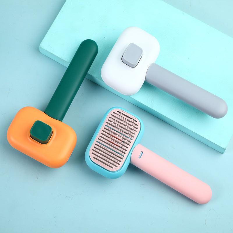 New Pet Cat Dog Hair Brush Hair Massage Comb Open-Knot Brush Grooming Cleaning Tool Stainless Steel Comb - Nioor