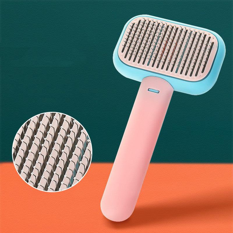 New Pet Cat Dog Hair Brush Hair Massage Comb Open-Knot Brush Grooming Cleaning Tool Stainless Steel Comb - Nioor