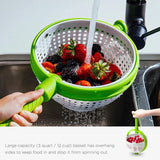 New Salad Spinner Scratch Resistant Nylon Spinning Colander - Nioor