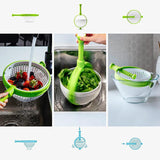 New Salad Spinner Scratch Resistant Nylon Spinning Colander - Nioor