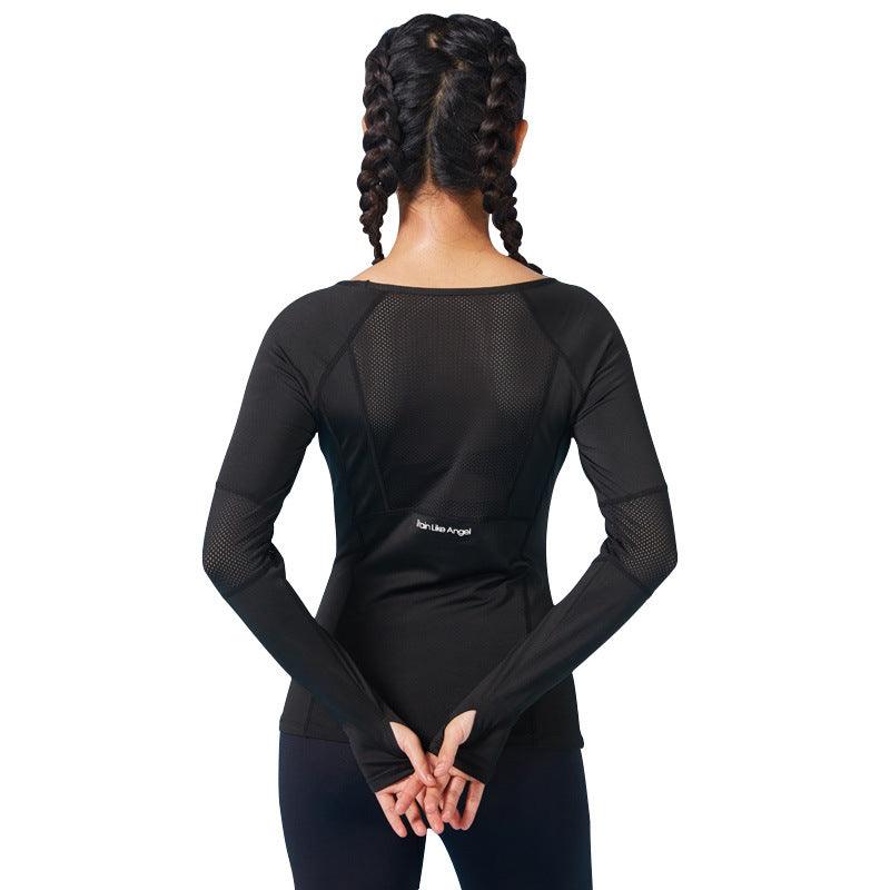 New Slim Yoga Fitness Running Long Sleeve Top Women - Nioor