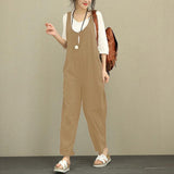 New Style Bib Pants Fat Size Women's Loose Casual Pants Bib Trousers - Nioor