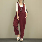 New Style Bib Pants Fat Size Women's Loose Casual Pants Bib Trousers - Nioor